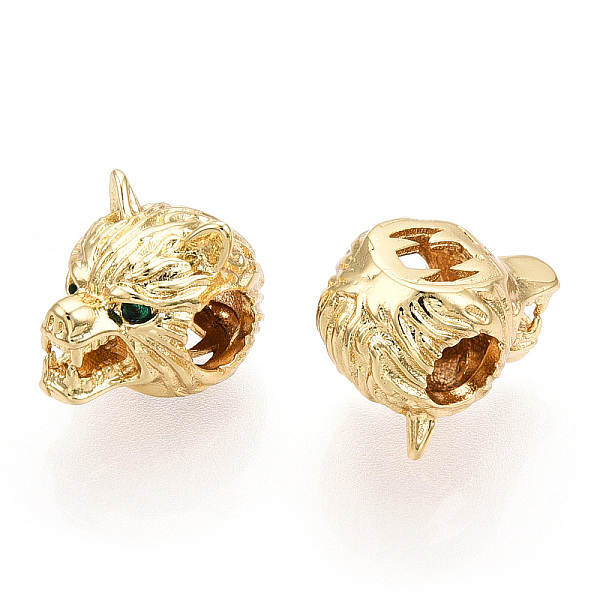 PandaHall Brass Beads, with Cubic Zirconia, Wolf Head, Golden, 12x11x14.5mm, Hole: 5mm Brass+Cubic Zirconia Wolf
PandaHall Brass Beads, with Cubic Zirconia, Wolf Head, Golden, 12x11x14.5mm, Hole: 5mm Brass+Cubic Zirconia Wolf