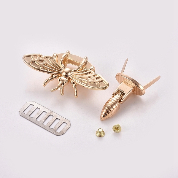PandaHall Zinc Alloy Bag Twist Lock Accessories, Handbags Turn Lock, with 2PCS Screws, Bees, Light Gold, Bees: 26.5x47.5x14mm Alloy
PandaHall Zinc Alloy Bag Twist Lock Accessories, Handbags Turn Lock, with 2PCS Screws, Bees, Light Gold, Bees: 26.5x47.5x14mm Alloy
