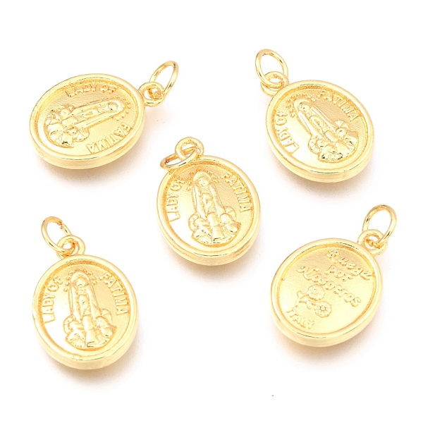 PandaHall Alloy Pendants, Long-Lasting Plated, with Jump Ring, Oval, Real 18K Gold Plated, 17x12x3mm, Hole: 3.5mm Alloy Oval
PandaHall Alloy Pendants, Long-Lasting Plated, with Jump Ring, Oval, Real 18K Gold Plated, 17x12x3mm, Hole: 3.5mm Alloy Oval