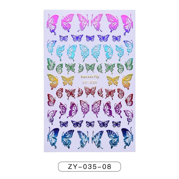 PandaHall Nail Art Stickers, Self-adhesive, For Nail Tips Decorations, Butterfly Pattern, Mixed Color, 12x7.5cm Paper Butterfly Multicolor
PandaHall Nail Art Stickers, Self-adhesive, For Nail Tips Decorations, Butterfly Pattern, Mixed Color, 12x7.5cm Paper Butterfly Multicolor