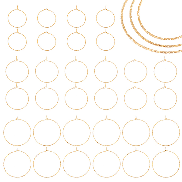 PandaHall UNICRAFTALE 36Pcs 3 Size Golden Hoop Earrings 316 Surgical Stainless Steel Hoop Earrings Findings Pin 0.6mm Wine Glass Charms...
PandaHall UNICRAFTALE 36Pcs 3 Size Golden Hoop Earrings 316 Surgical Stainless Steel Hoop Earrings Findings Pin 0.6mm Wine Glass Charms...