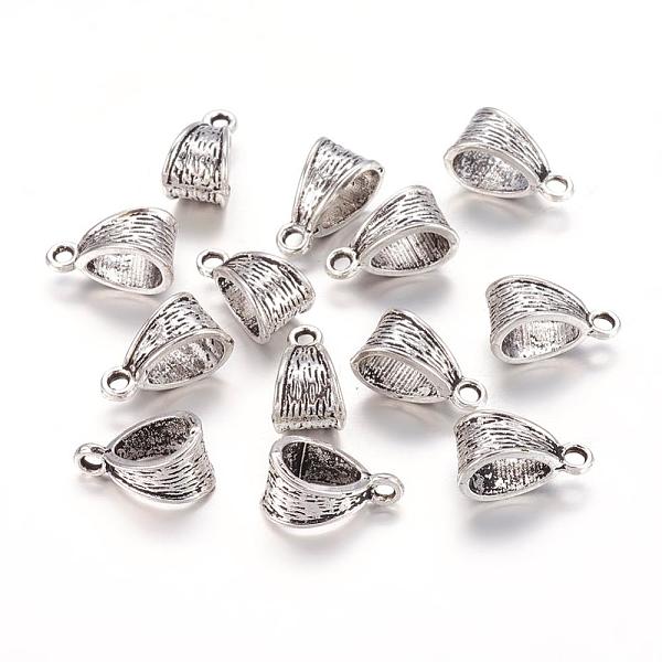 PandaHall Tibetan Style Tube Bails, Loop Bails, Bail Beads, Antique Silver Color, about 7.5mm wide, 15mm long, hole: 1.5mm Alloy
PandaHall Tibetan Style Tube Bails, Loop Bails, Bail Beads, Antique Silver Color, about 7.5mm wide, 15mm long, hole: 1.5mm Alloy