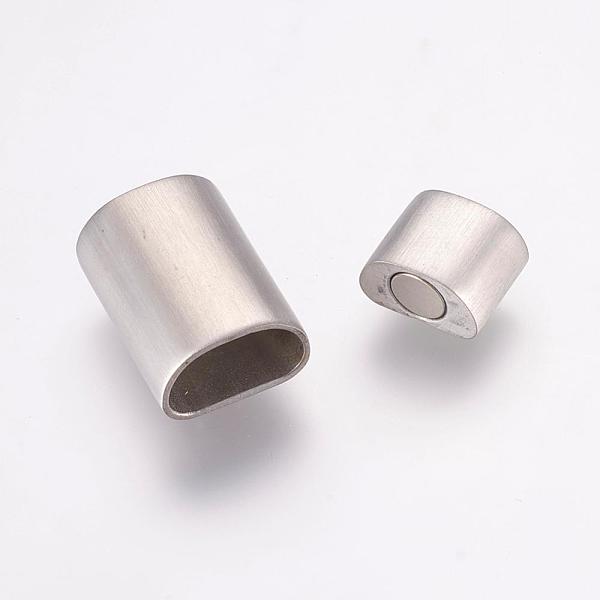 PandaHall 304 Stainless Steel Magnetic Clasps with Glue-in Ends, Rectangle, Frosted, Stainless Steel Color, 18x13x8mm, Hole: 5x9.5mm 304...
PandaHall 304 Stainless Steel Magnetic Clasps with Glue-in Ends, Rectangle, Frosted, Stainless Steel Color, 18x13x8mm, Hole: 5x9.5mm 304...