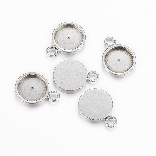 PandaHall 304 Stainless Steel Pendant Cabochon Settings, Plain Edge Bezel Cups, Flat Round, Stainless Steel Color, Tray: 8mm, 13x10x2mm...
PandaHall 304 Stainless Steel Pendant Cabochon Settings, Plain Edge Bezel Cups, Flat Round, Stainless Steel Color, Tray: 8mm, 13x10x2mm...