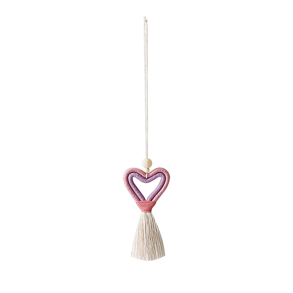 PandaHall Cotton Tassel Pendant Decorations, Braided Heart Hanging Ornament, Lilac, 33.5~36x6.5~7.8cm Cotton Heart Purple
PandaHall Cotton Tassel Pendant Decorations, Braided Heart Hanging Ornament, Lilac, 33.5~36x6.5~7.8cm Cotton Heart Purple