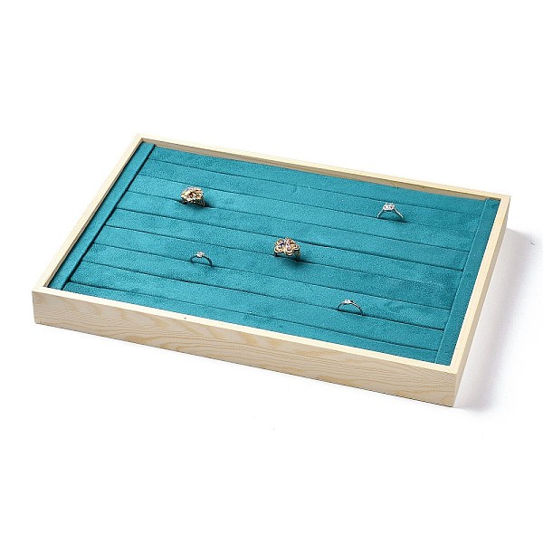 PandaHall Wooden Ring Presentation Display Boxes, Cover with Velvet, Rectangle, Dark Cyan, 35x24x3.5cm Wood
PandaHall Wooden Ring Presentation Display Boxes, Cover with Velvet, Rectangle, Dark Cyan, 35x24x3.5cm Wood