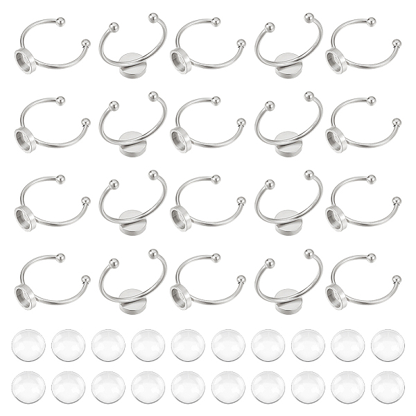 PandaHall Unicraftale DIY Half Round Blank Dome Ring Making Kit, Including 201 Stainless Steel Cuff Pad Ring Settings, Glass Cabochons...
PandaHall Unicraftale DIY Half Round Blank Dome Ring Making Kit, Including 201 Stainless Steel Cuff Pad Ring Settings, Glass Cabochons...