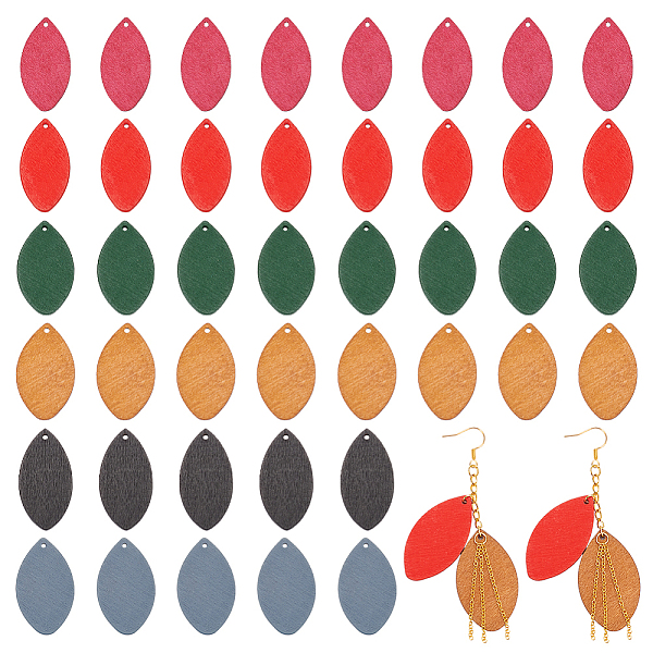 PandaHall 140Pcs 7 Colors Wood Pendants, Dyed, Leaf Charms, Mixed Color, 41~43.5x21.5~25x2~2.5mm, Hole: 1.8~2mm, 20pcs/color Wood Leaf..., Multicolor
PandaHall 140Pcs 7 Colors Wood Pendants, Dyed, Leaf Charms, Mixed Color, 41~43.5x21.5~25x2~2.5mm, Hole: 1.8~2mm, 20pcs/color Wood Leaf..., Multicolor