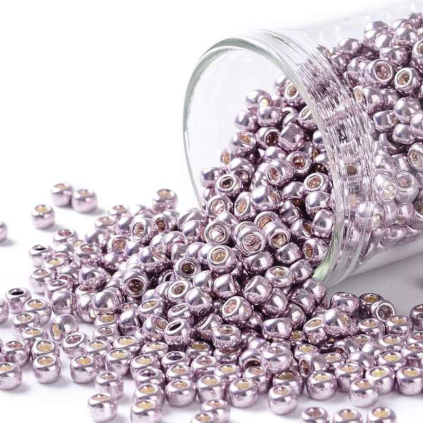 PandaHall TOHO Round Seed Beads, Japanese Seed Beads, (554) Galvanized Lavender, 8/0, 3mm, Hole: 1mm, about 222pcs/bottle, 10g/bottle Glass..., Purple
PandaHall TOHO Round Seed Beads, Japanese Seed Beads, (554) Galvanized Lavender, 8/0, 3mm, Hole: 1mm, about 222pcs/bottle, 10g/bottle Glass..., Purple