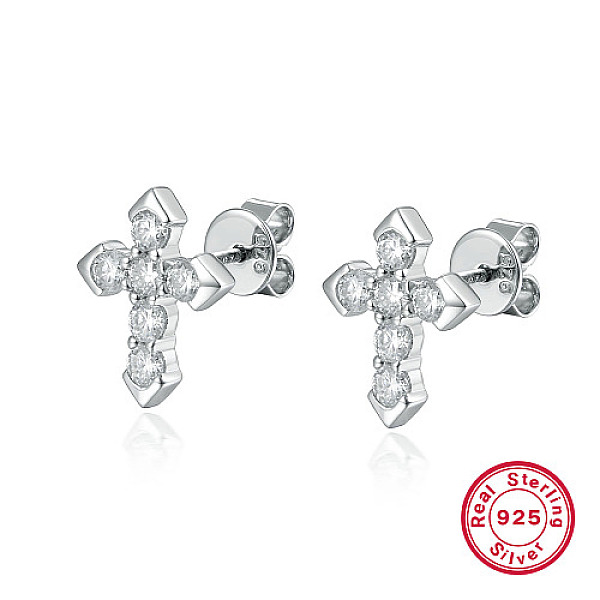 PandaHall Rhodium Plated 925 Sterling Silver Micro Pave Cubic Zirconia Stud Earrings, Cross, with 925 Stamp, Platinum, 12x10mm Cubic..., Clear
PandaHall Rhodium Plated 925 Sterling Silver Micro Pave Cubic Zirconia Stud Earrings, Cross, with 925 Stamp, Platinum, 12x10mm Cubic..., Clear