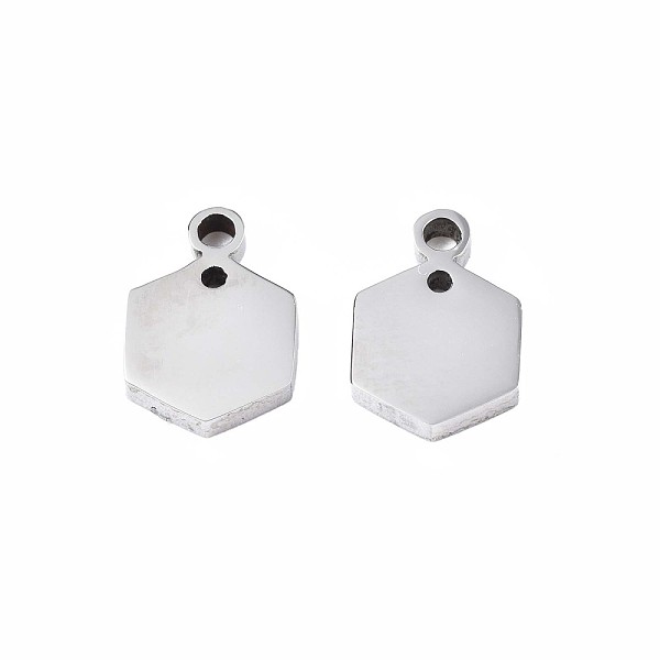 PandaHall 201 Stainless Steel Charms, Hexagon, Stainless Steel Color, 12x8x2mm, Hole: 1.6mm 201 Stainless Steel Hexagon
PandaHall 201 Stainless Steel Charms, Hexagon, Stainless Steel Color, 12x8x2mm, Hole: 1.6mm 201 Stainless Steel Hexagon