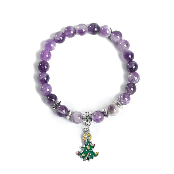 PandaHall Christmas Theme Natural Amethyst Stretch Bracelets, Alloy Enamel Christmas Tree Charm Bracelets for Women, 6-3/4 inch(17cm), 8mm...
PandaHall Christmas Theme Natural Amethyst Stretch Bracelets, Alloy Enamel Christmas Tree Charm Bracelets for Women, 6-3/4 inch(17cm), 8mm...