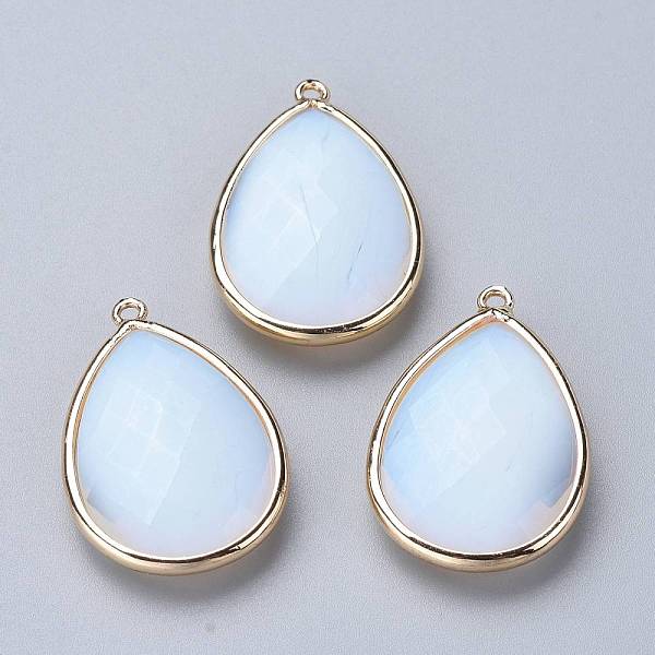 PandaHall Faceted Opalite Pendants, with Light Gold Plated Brass Edge and Loop, Teardrop, 28.5~29.5x19~20x7mm, Hole: 1.2mm Opalite Teardrop
PandaHall Faceted Opalite Pendants, with Light Gold Plated Brass Edge and Loop, Teardrop, 28.5~29.5x19~20x7mm, Hole: 1.2mm Opalite Teardrop
