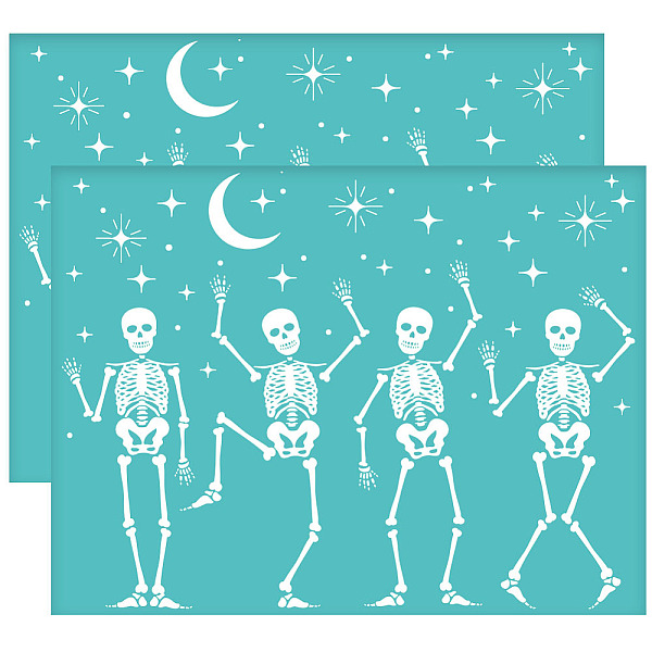 PandaHall OLYCRAFT 2Pcs 11x8.6 Inch Self-Adhesive Silk Screen Printing Stencil Halloween Theme Silk Screen Stencil Skeleton Star Moon Mesh..., Green
PandaHall OLYCRAFT 2Pcs 11x8.6 Inch Self-Adhesive Silk Screen Printing Stencil Halloween Theme Silk Screen Stencil Skeleton Star Moon Mesh..., Green