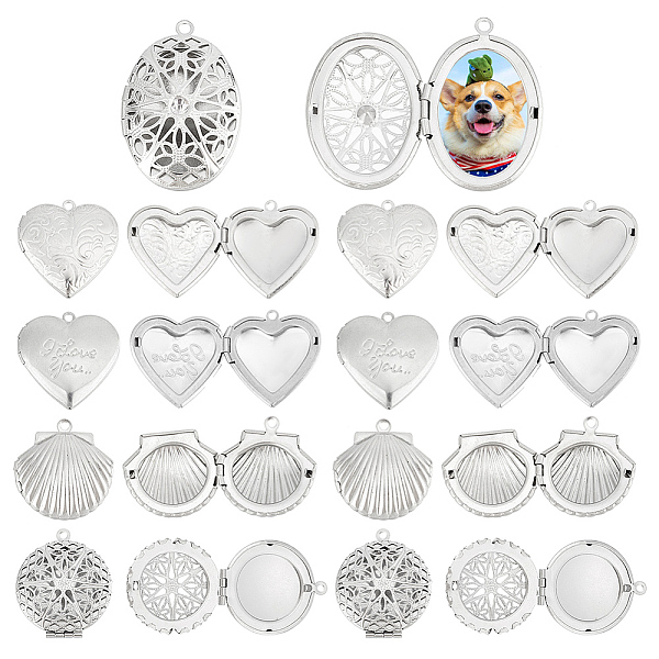 PandaHall BENECREAT 20Pcs 5 Style 316 Stainless Steel Locket Pendants, Photo Frame Charms for Necklaces, Heart, Stainless Steel Color...
PandaHall BENECREAT 20Pcs 5 Style 316 Stainless Steel Locket Pendants, Photo Frame Charms for Necklaces, Heart, Stainless Steel Color...