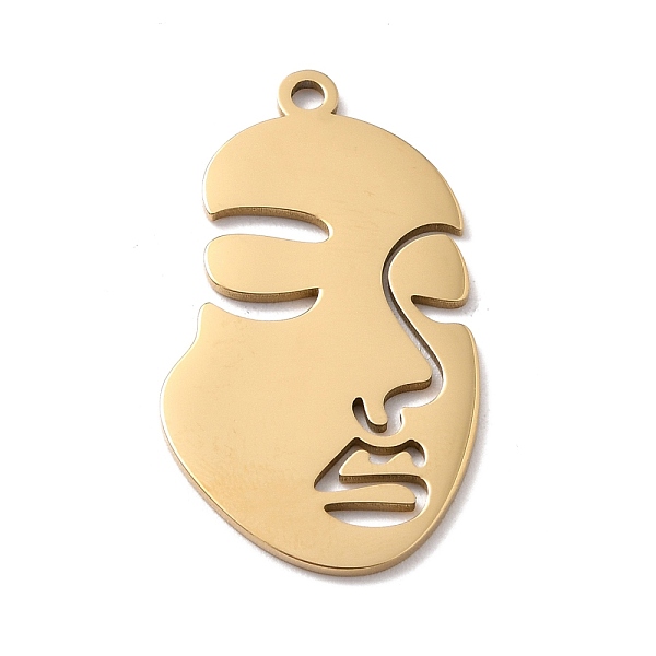 PandaHall Ion Plating(IP) 304 Stainless Steel Pendants, Abstract Face, Golden, 35.5x20x1mm, Hole: 2mm 304 Stainless Steel Human
PandaHall Ion Plating(IP) 304 Stainless Steel Pendants, Abstract Face, Golden, 35.5x20x1mm, Hole: 2mm 304 Stainless Steel Human