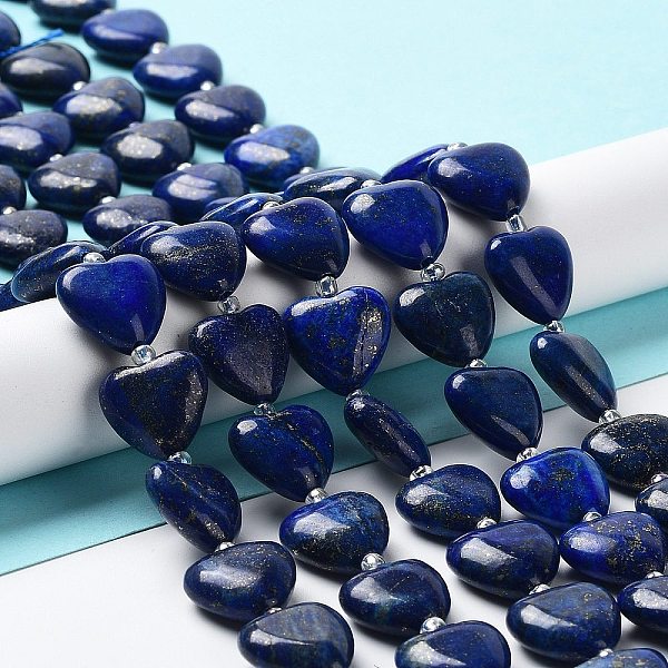 PandaHall Natural Lapis Lazuli Beads Strands, with Seed Beads, Dyed, Heart, 14~15x15x6~6.5mm, Hole: 1.4mm, about 23~24pcs/strand, 14.57''...
PandaHall Natural Lapis Lazuli Beads Strands, with Seed Beads, Dyed, Heart, 14~15x15x6~6.5mm, Hole: 1.4mm, about 23~24pcs/strand, 14.57''...