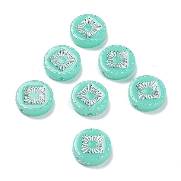 PandaHall Opaque Acrylic Beads, Metal Enlaced, Flat Round with Rhombus Pattern, Aquamarine, 15~15.5x4.5~5mm, Hole: 1.8mm, about 606pcs/500g..., Green
PandaHall Opaque Acrylic Beads, Metal Enlaced, Flat Round with Rhombus Pattern, Aquamarine, 15~15.5x4.5~5mm, Hole: 1.8mm, about 606pcs/500g..., Green