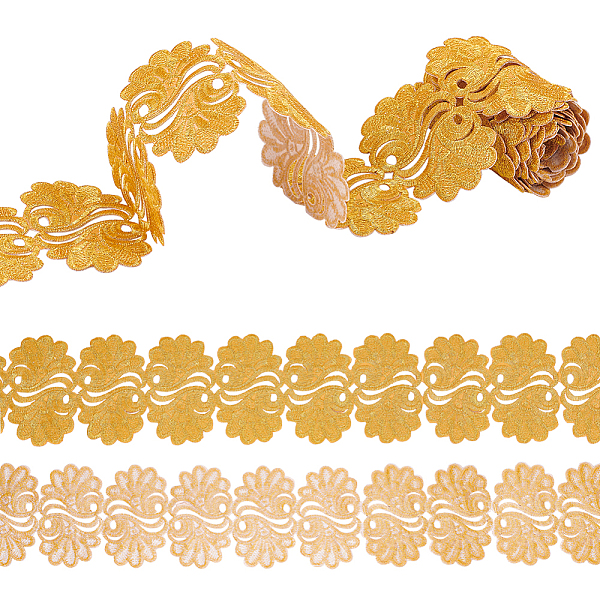 PandaHall FINGERINSPIRE 2.2Yard Iron on Metallic Lace Trim 95mm Wide Golden Flower Shape Embroidery Ribbons Hollowed Gold Metallic Lace...
PandaHall FINGERINSPIRE 2.2Yard Iron on Metallic Lace Trim 95mm Wide Golden Flower Shape Embroidery Ribbons Hollowed Gold Metallic Lace...