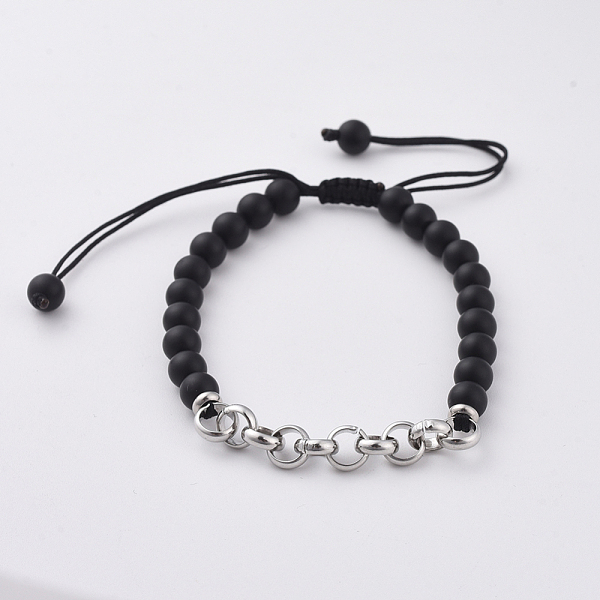PandaHall Natural Black Agate Braided Bead Bracelets, with 304 Stainless Steel Rolo Chains and Nylon Thread, 1-7/8 inch~3-3/8 inch...
PandaHall Natural Black Agate Braided Bead Bracelets, with 304 Stainless Steel Rolo Chains and Nylon Thread, 1-7/8 inch~3-3/8 inch...