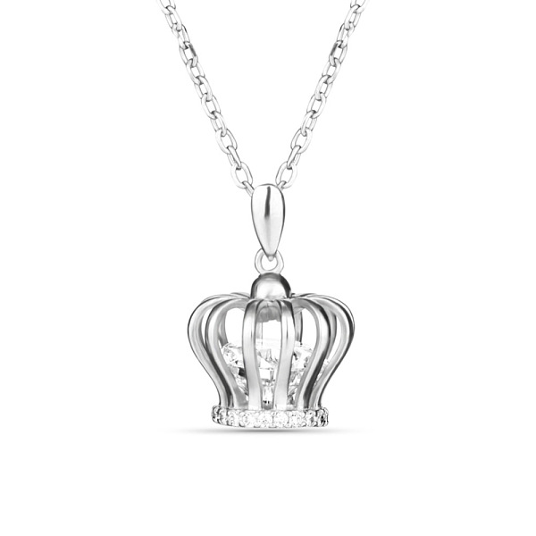 PandaHall TINYSAND Rhodium Plated 925 Sterling Silver Crown Pendant Necklace, with Cubic Zirconia, Platinum, 17.2 inch Sterling Silver Clear
PandaHall TINYSAND Rhodium Plated 925 Sterling Silver Crown Pendant Necklace, with Cubic Zirconia, Platinum, 17.2 inch Sterling Silver Clear