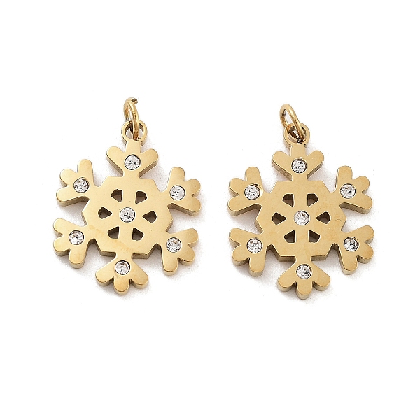 PandaHall Ion Plating(IP) 304 Stainless Steel Pendants, with Cubic Zirconia, Snowflake, with Jump Ring, Golden, 17x13.5x1.5mm, Hole: 2.5mm..., Clear
PandaHall Ion Plating(IP) 304 Stainless Steel Pendants, with Cubic Zirconia, Snowflake, with Jump Ring, Golden, 17x13.5x1.5mm, Hole: 2.5mm..., Clear