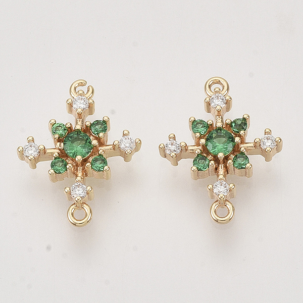 PandaHall Brass Cubic Zirconia Links connectors, Real 18K Gold Plated, Snowflake, Nickel Free, Green, 13x10x2.5mm, Hole: 0.8mm Brass+Cubic...
PandaHall Brass Cubic Zirconia Links connectors, Real 18K Gold Plated, Snowflake, Nickel Free, Green, 13x10x2.5mm, Hole: 0.8mm Brass+Cubic...