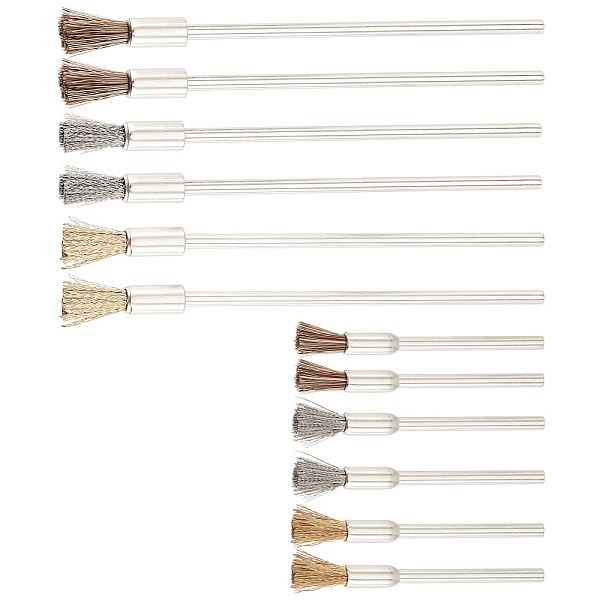 PandaHall CHGCRAFT 18Pcs 6 Style Polishing Brush Pens Kit, including Brass, Stainless Steel & Horsehair Brush, with Stainless Steel Handle..., Brown
PandaHall CHGCRAFT 18Pcs 6 Style Polishing Brush Pens Kit, including Brass, Stainless Steel & Horsehair Brush, with Stainless Steel Handle..., Brown