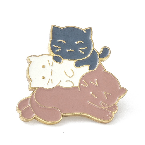 PandaHall Cute Cats Enamel Pin, Alloy Enamel Brooch Pin for Clothes Bags, Golden, Rosy Brown, 29x30.5x10mm, Pin: 1mm Alloy+Enamel
PandaHall Cute Cats Enamel Pin, Alloy Enamel Brooch Pin for Clothes Bags, Golden, Rosy Brown, 29x30.5x10mm, Pin: 1mm Alloy+Enamel
