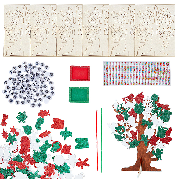 PandaHall Olycraft DIY Christmas Tree Display Decorations, Including Foam & Rhinestone Stickers, 3D Unfinished Wood Tree, Rectangle Felt..., Multicolor
PandaHall Olycraft DIY Christmas Tree Display Decorations, Including Foam & Rhinestone Stickers, 3D Unfinished Wood Tree, Rectangle Felt..., Multicolor