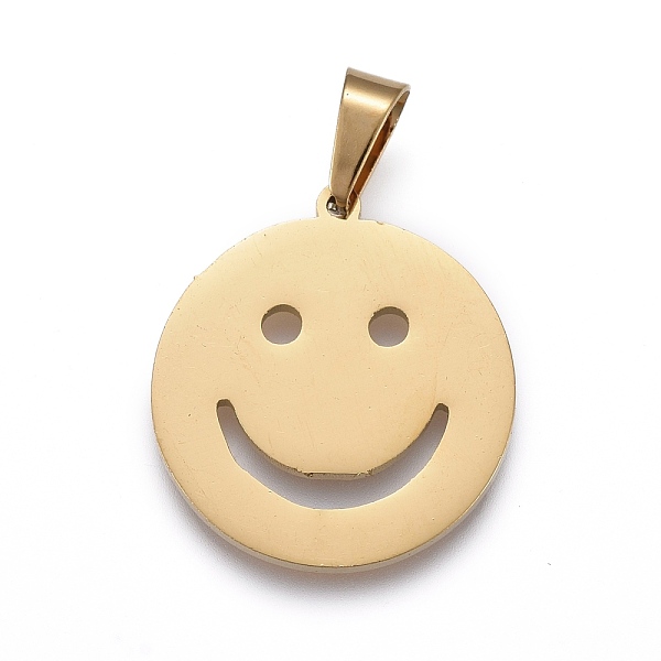 PandaHall Ion Plating(IP) 304 Stainless Steel Pendants, Laser Cut, Smile Face, Golden, 19.5x17.5x1.1mm, Hole: 3x6mm 304 Stainless Steel Flat...
PandaHall Ion Plating(IP) 304 Stainless Steel Pendants, Laser Cut, Smile Face, Golden, 19.5x17.5x1.1mm, Hole: 3x6mm 304 Stainless Steel Flat...
