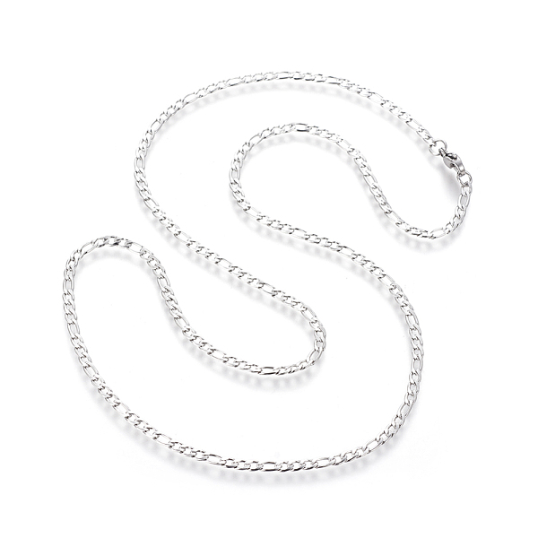 PandaHall 304 Stainless Steel Figaro Chain Necklaces, with Lobster Claw Clasps, Stainless Steel Color, 23.8 inch(60.5cm), 3mm 304 Stainless...
PandaHall 304 Stainless Steel Figaro Chain Necklaces, with Lobster Claw Clasps, Stainless Steel Color, 23.8 inch(60.5cm), 3mm 304 Stainless...