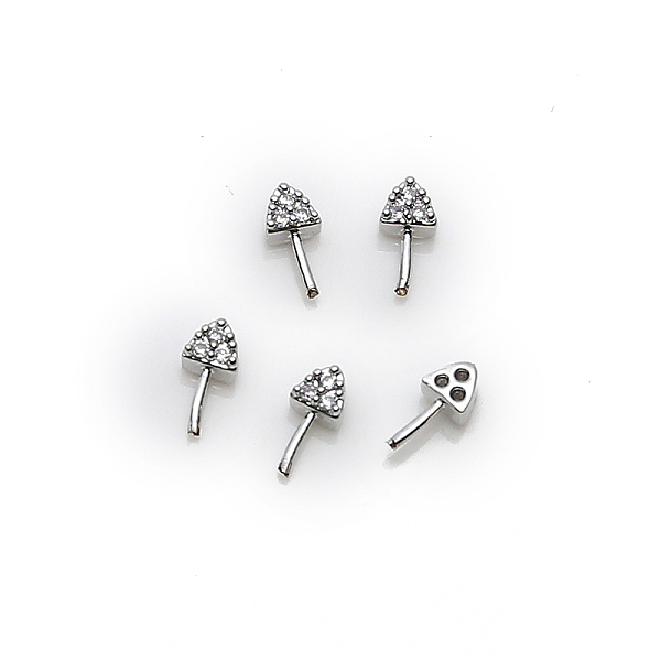 PandaHall Brass Micro Pave Clear Cubic Zirconia Head Pins, for Ghost Witch Baroque Pearl Making, Triangle, Platinum, 7mm Brass
PandaHall Brass Micro Pave Clear Cubic Zirconia Head Pins, for Ghost Witch Baroque Pearl Making, Triangle, Platinum, 7mm Brass
