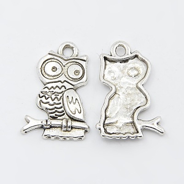 PandaHall Tibetan Style Alloy Pendants, Lead Free and Cadmium Free, Owl, Halloween Jewelry, Antique Silver, 22x15x3mm, Hole: 2mm Alloy Owl
PandaHall Tibetan Style Alloy Pendants, Lead Free and Cadmium Free, Owl, Halloween Jewelry, Antique Silver, 22x15x3mm, Hole: 2mm Alloy Owl