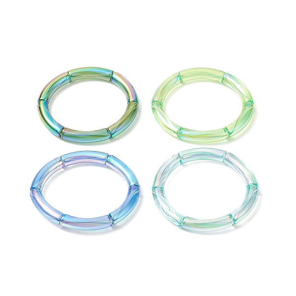 PandaHall 4Pcs 4 Color Acrylic Curved Tube Stretch Bracelets Set for Women, Green, Inner Diameter: 2-1/8 inch(5.3cm) Acrylic Green
PandaHall 4Pcs 4 Color Acrylic Curved Tube Stretch Bracelets Set for Women, Green, Inner Diameter: 2-1/8 inch(5.3cm) Acrylic Green