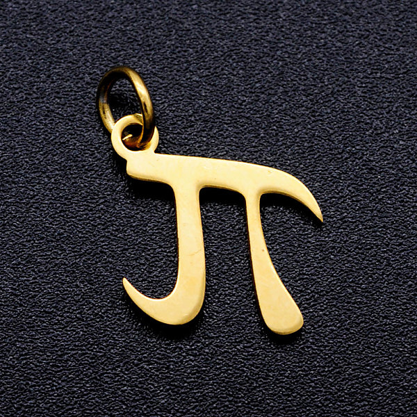 PandaHall 201 Stainless Steel Charms, with Unsoldered Jump Rings, Pi/Archimedes' constant, Golden, 12.5x12x1mm, Hole: 3mm, Jump Ring...
PandaHall 201 Stainless Steel Charms, with Unsoldered Jump Rings, Pi/Archimedes' constant, Golden, 12.5x12x1mm, Hole: 3mm, Jump Ring...
