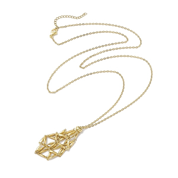 PandaHall Crystal Stone Cage Pendant Necklaces, with Brass Slider, 304 Stainless Steel Cable Chain Necklaces, Golden, 29.02 inch(73.7cm) 304...
PandaHall Crystal Stone Cage Pendant Necklaces, with Brass Slider, 304 Stainless Steel Cable Chain Necklaces, Golden, 29.02 inch(73.7cm) 304...