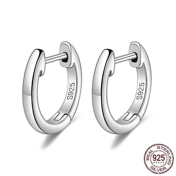 PandaHall Rhodium Plated 925 Sterling Silver Huggie Hoop Earrings, Ring, Platinum, 12x12.5mm Sterling Silver
PandaHall Rhodium Plated 925 Sterling Silver Huggie Hoop Earrings, Ring, Platinum, 12x12.5mm Sterling Silver