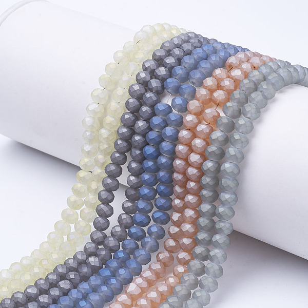 PandaHall Electroplate Transparent Glass Beads Strands, Full Rainbow Plated, Faceted, Matte, Rondelle, Mixed Color, 6x5mm, Hole: 1mm, about..., Multicolor
PandaHall Electroplate Transparent Glass Beads Strands, Full Rainbow Plated, Faceted, Matte, Rondelle, Mixed Color, 6x5mm, Hole: 1mm, about..., Multicolor
