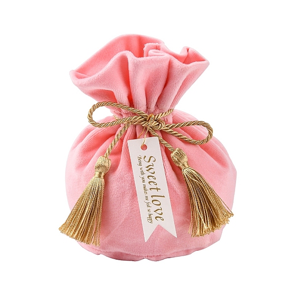PandaHall Velvet Pouches, with Drawstring Tassel, Paper Cards, Iron Pendants & Clasps, Pink, 13.6x14.7cm Velvet None Pink
PandaHall Velvet Pouches, with Drawstring Tassel, Paper Cards, Iron Pendants & Clasps, Pink, 13.6x14.7cm Velvet None Pink