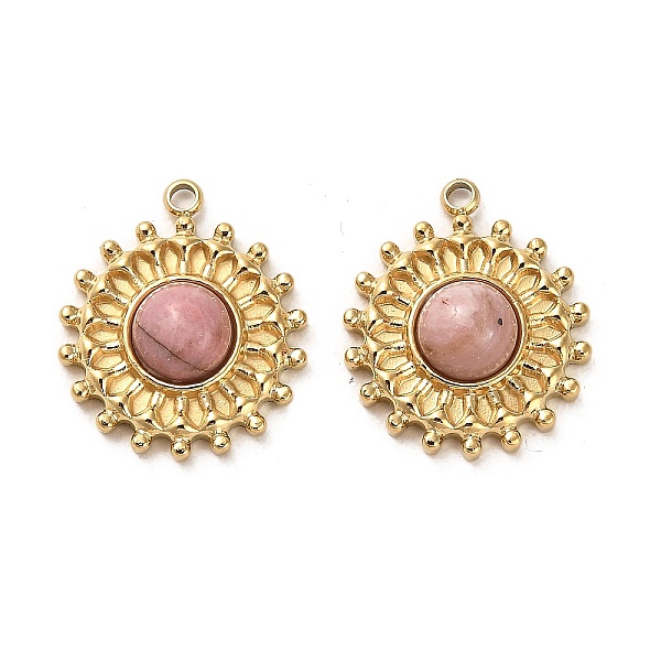 PandaHall 304 Stainless Steel Pave Natural Rhodonite Pendants, Sun Charms, Real 14K Gold Plated, 17.5x15x5mm, Hole: 1.4mm Rhodonite Sun
PandaHall 304 Stainless Steel Pave Natural Rhodonite Pendants, Sun Charms, Real 14K Gold Plated, 17.5x15x5mm, Hole: 1.4mm Rhodonite Sun