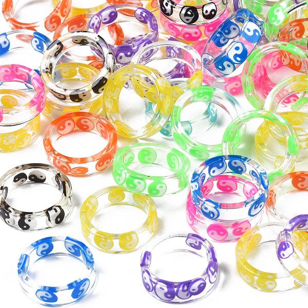 PandaHall Transparent Resin Yin Yang Finger Ring for Women, Mixed Color, US Size 5 3/4(16.3mm) Resin Multicolor
PandaHall Transparent Resin Yin Yang Finger Ring for Women, Mixed Color, US Size 5 3/4(16.3mm) Resin Multicolor