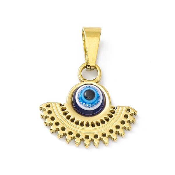 PandaHall Vacuum Plating 304 Stainless Steel Resin Charms, Golden, Fan Charms with Evil Eye, Midnight Blue, 14x15x4mm, Hole: 5x3mm Stainless...
PandaHall Vacuum Plating 304 Stainless Steel Resin Charms, Golden, Fan Charms with Evil Eye, Midnight Blue, 14x15x4mm, Hole: 5x3mm Stainless...