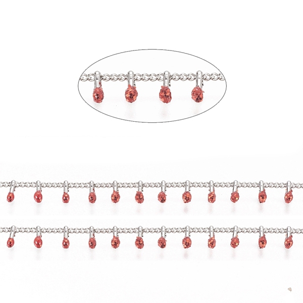 PandaHall Brass Handmade Beaded Chain, Curb Chains, with Enamel, Long-Lasting Plated, Unwelded, with Spool, Red, 2x1.5x0.8mm, Charm: 6x2x2mm...
PandaHall Brass Handmade Beaded Chain, Curb Chains, with Enamel, Long-Lasting Plated, Unwelded, with Spool, Red, 2x1.5x0.8mm, Charm: 6x2x2mm...