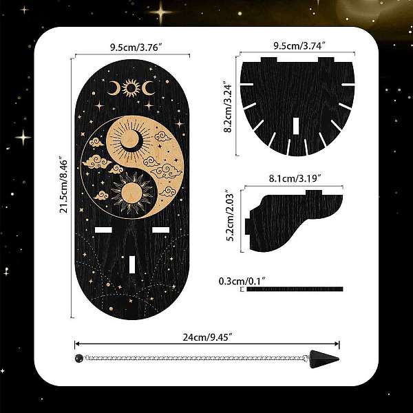 PandaHall CRASPIRE Small Crystal Shelf Sun Moon Black Display Holder Yin Yang Pendulum Holder Magical Wooden Hanging Rustic Crystal Stand..., Multicolor
PandaHall CRASPIRE Small Crystal Shelf Sun Moon Black Display Holder Yin Yang Pendulum Holder Magical Wooden Hanging Rustic Crystal Stand..., Multicolor
