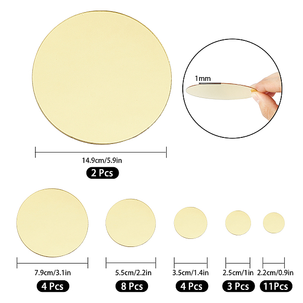 PandaHall CREATCABIN Acrylic Self Adhesive Furniture Films, For Mirror Wall Stickers Decorative, Flat Round, Gold, 32pcs/set Acrylic Flat...
PandaHall CREATCABIN Acrylic Self Adhesive Furniture Films, For Mirror Wall Stickers Decorative, Flat Round, Gold, 32pcs/set Acrylic Flat...