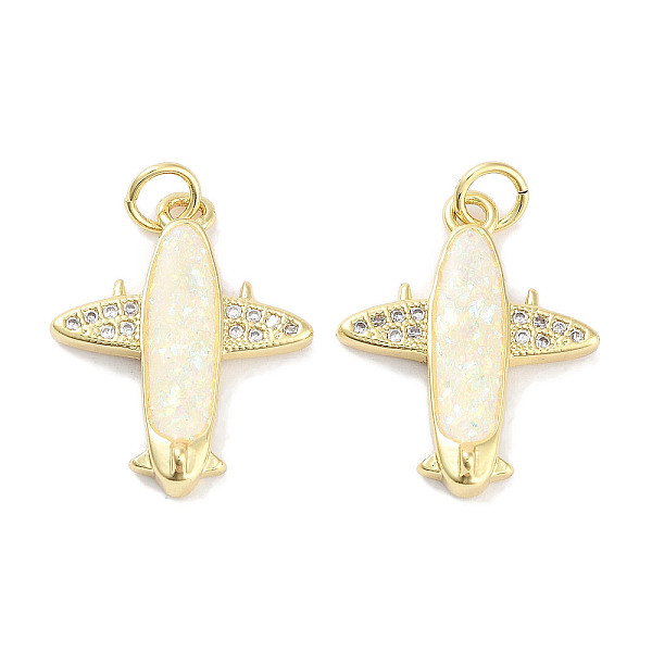 PandaHall Brass Micro Pave Clear Cubic Zirconia Pendants, with Synthetic Opal and Jump Rings, Real 18K Gold Plated, Airplane Charms, White...
PandaHall Brass Micro Pave Clear Cubic Zirconia Pendants, with Synthetic Opal and Jump Rings, Real 18K Gold Plated, Airplane Charms, White...