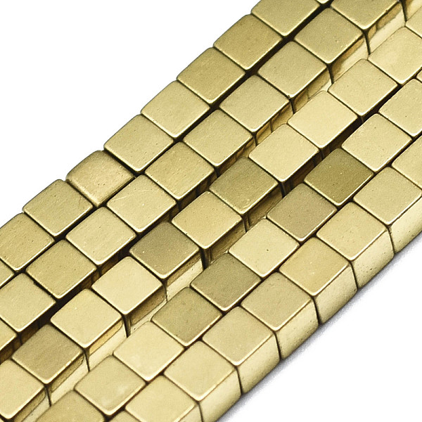 PandaHall Electroplate Non-magnetic Synthetic Hematite Beads Strands, Cube, Real 18K Gold Plated, 3x3x3mm, Hole: 1mm, about...
PandaHall Electroplate Non-magnetic Synthetic Hematite Beads Strands, Cube, Real 18K Gold Plated, 3x3x3mm, Hole: 1mm, about...