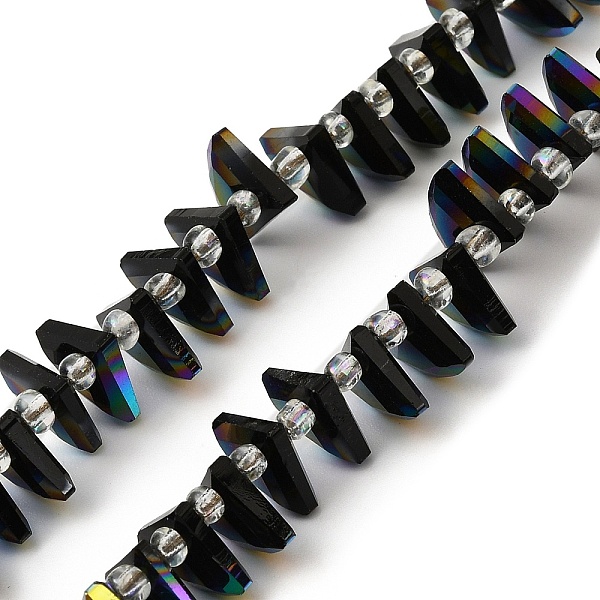 PandaHall Electroplate Glass Beads Strands, Faceted, Fan, Black, 8x10x3mm, Hole: 1mm, about 100pcs/strand, 19.29''(49cm) Glass Fan Black
PandaHall Electroplate Glass Beads Strands, Faceted, Fan, Black, 8x10x3mm, Hole: 1mm, about 100pcs/strand, 19.29''(49cm) Glass Fan Black