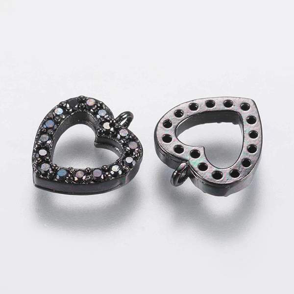 PandaHall Brass Micro Pave Cubic Zirconia Charms, Hollow Heart, Black, Gunmetal, 10x9x2mm, Hole: 0.5mm Brass+Cubic Zirconia Heart Black
PandaHall Brass Micro Pave Cubic Zirconia Charms, Hollow Heart, Black, Gunmetal, 10x9x2mm, Hole: 0.5mm Brass+Cubic Zirconia Heart Black